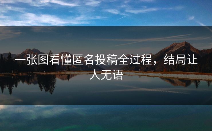 一张图看懂匿名投稿全过程，结局让人无语