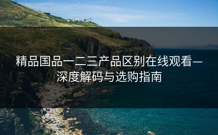 精品国品一二三产品区别在线观看—深度解码与选购指南